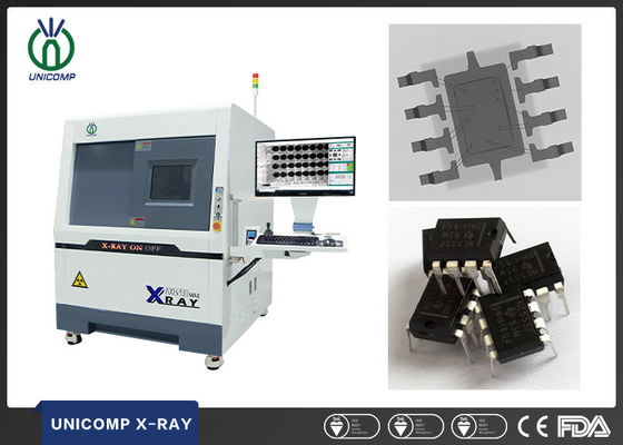 IC tel süpürme kırık çatlak testi için Unicomp AX8200Max 90kv 5um X-ray makinesi