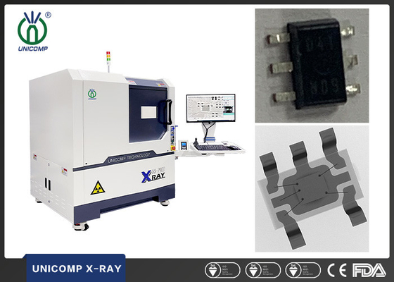 Semicon IC tel bağlama süpürme kontrolü için FPD eğik görünümüne sahip Unicomp 5um 90KV X Ray