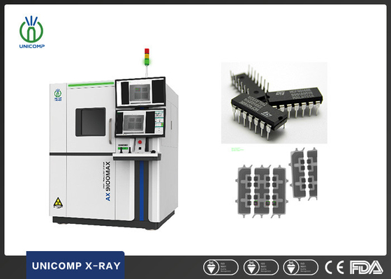 Elektronik IC bileşenleri için yüksek büyütme PCB röntgen makinesi Unicomp AX9100MAX