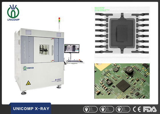 Unicomp çevrimdışı yüksek penetrasyon mikrofokus 130kV Xray makinesi AX9100 SMT PCBA CPU IC lehimleme kalite kontrolü için