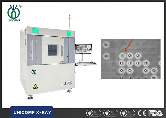 Çin X-ray makineleri üreticisi Unicomp mikrofokus 130kV X-ray AX9100, PCBA IC BGA PTH için 2.5D FPD eğik görünüme sahip
