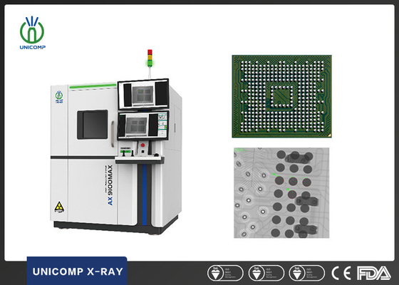 Elektronik tablolar 2D ve 2.5D BGA &amp; PCB için 360 derece dönüş masası ile AX9100MAX X-ışını makinesi