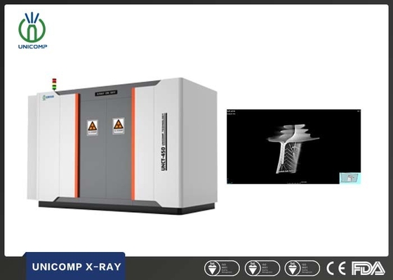 Yüksek çözünürlüklü X-ışını tomografi makinesi Unicomp UNCT3200 Motor bıçaklarının yıkıcı olmayan testleri için