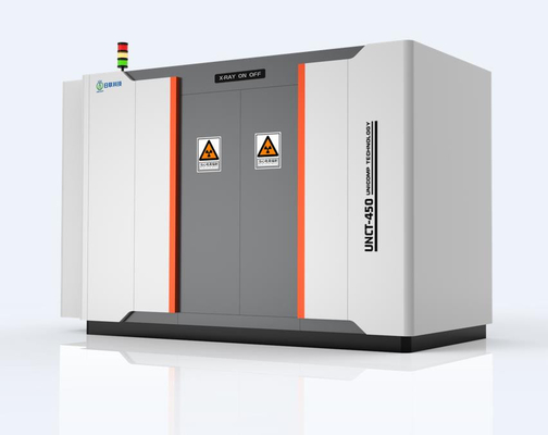 Yüksek hassasiyetli gözenekli X-ışını bilgisayarlı tomografi makinesi Unicomp UNCT3200 motor bıçaklarının 3D CT incelemesi için