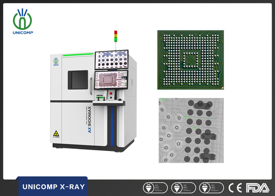 Yüksek Spesifikasyonlu Elektronik Taşlar 2D ve 2.5D X-Ray Makinesi Unicomp AX9100MAX 360 Derece Dönüş Masası ile BGA ve PCB Denetimi İçin