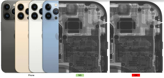 SMT PCB X-Ray Makinesi Yüksek Çözünürlük Mikron Odak Noktası Boyutu Unicomp AX7900 Cep Telefonunun İçinde Kalite ve Çatlak Denetimi