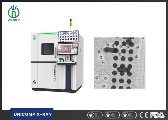 130KV Mikron Odak Noktası Boyutlu Tüp X-ışını Makinesi Unicomp AX9100 PCB ve BGA Denetimi İçin Çift Bilgisayarlı AX9100MAX Geliştirilmiş Model