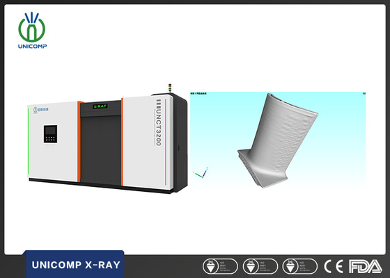 Unicomp UNCT3200 Yüksek çözünürlüklü 450KV 3D CT/Motor Blades Castings Porositite Analizi için Bilgisayarlı Tomografi Sistemi